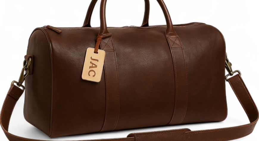 Full Leather Duffel Bag – The Jack, handcrafted and personalised by JackalBerry in South Africa