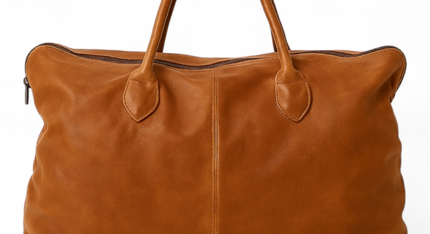 Full Leather Weekender Bag – The Hayley, handcrafted and personalised by JackalBerry in South Africa