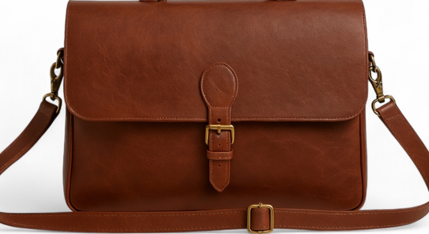 Leather Laptop Satchel Bag – The James, handcrafted and personalised by JackalBerry in South Africa